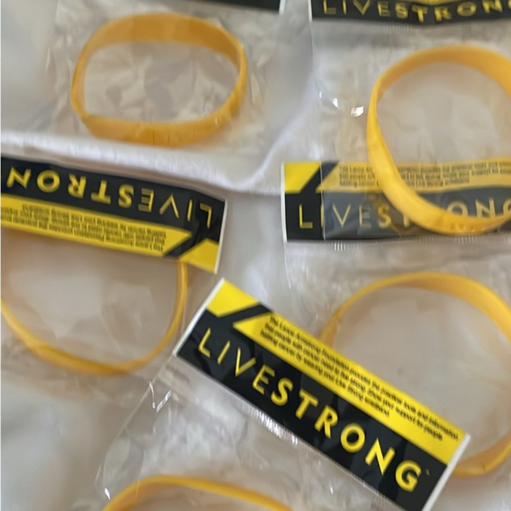 Lot of 5 New LIVESTRONG Wrist Bracelets Nike.  Lance Armstrong Foundation. Adult